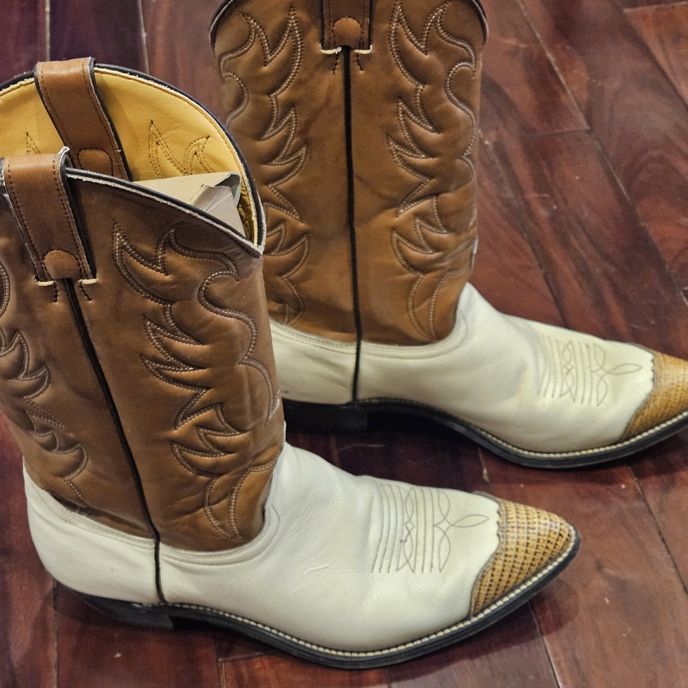 Miller Stockman Boots Western Womens Cowboy 10.5 D Leather Vintage Made In USA